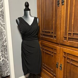 White House Black Market Asymmetrical Black Dress